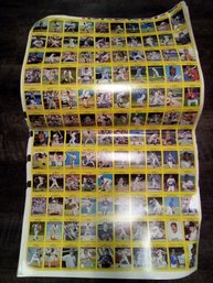 600 Baseball Cards From 1991 - 5 Large Cardboard Sheets With 120 Uncut Cards Per Board LP/CBBK