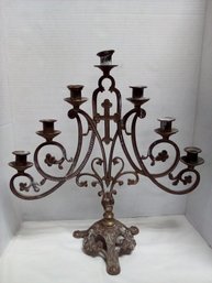 Showy Vintage Brass Candelabra With 7 Candle Holders Is A Statement Piece  BoH/CVBK