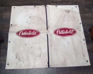 Peterbilt Vintage Vinyl Banner To Hang Measures 41.50 X 36.75 Inches      BR/under Table-2