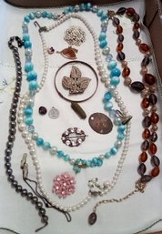 Beautiul Vintage Jewerly - Necklaces, Pins, Hat Clip, Pendant     SW/D3