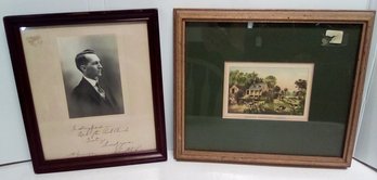 Currier & Ives American Homestead Summer & 1921 Personalized Picture Framed MB/WA-B