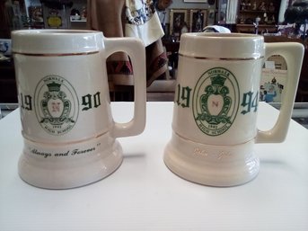 Two Norwalk High School Ceramic Mugs From 1990 Junior Prom & 1994  JohB/E3