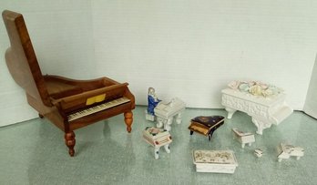 Vintage Tabletop Piano Collection - Reuge, Limoges, Vintage Japanese Pieces & More