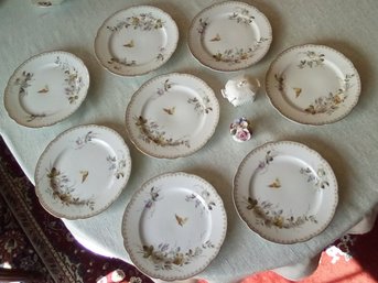 8 Tyndale & Mitchell Co. Plates - Philidelphia, Aynsley China Flowers & Mini Tureen