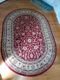 Unique Loom- Classic Agra Collection Beautiful Oval Rug Made In Turkey, Polyester & Cotton 6 Feet Long