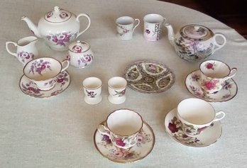 Beautiful David Michael China Staffordshire Set, Villeroy & Boch Egg Cups, Churchill Brand & More