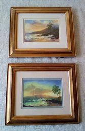 Two Beautiful Framed Watercolors Of Hawaii Signed By Artistt, R. Lowell