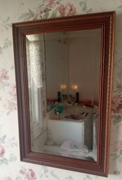 Beautiful Vintage Framed Mirror With Nice Beveled Glass And Nice Decorative Frame.