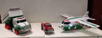 Nice Assortment Of Hess Toys, Dump Truck, Rescue Truck,and Air Plane  RC / E1