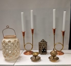 Great Assortment Of Candle Holders And Incense Holders John B / E3