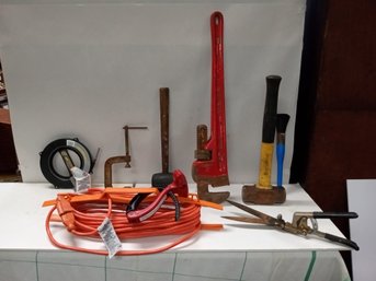 Great Assortment Of Rugged Hand Tools, Hammer, Extension Cord, Drain Snake, C- Lamp John B / Pantry