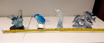 Beautiful Collection Of Glass And Ceramic Dolphin John B/ A3