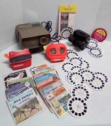 View Master Units & Vintage Projector Plus Lots Of Reels - Nature, Places, TV Shows    OMG/C3