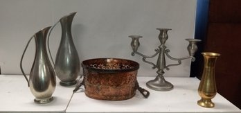 Great Assortment Of Vintage Pewter, Brass And Copper  AG / D2