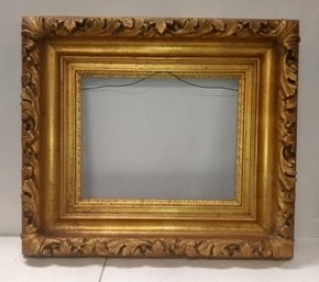Beautiful Antique Art Frame Wood With Lovely Molding And Gold Paint 75 / WAB