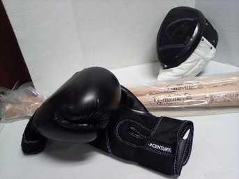 Sporting Good-2 Louisville Slugger Bats, 34'-Century Boxing Gloves, Blue Gauntlet Fencing Face Shield RC/CVBKB