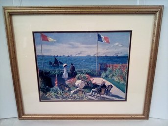 'Terrace At The Seaside' Framed Print Of Original Painting By Claude Monet   RC/WA-B