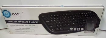 Onn Wireless Keyboard & Mouse PC/Mac Compatible, USB, 2.4 Ghz Wireless Connectivity JohB/a1
