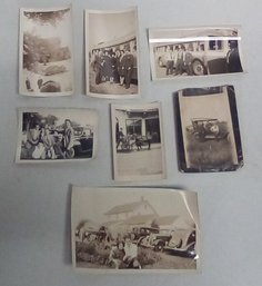 7 ORIG PHOTOS FROM WWII SAILORS EST. LOT:ANTIQUE AUTOS, BUSES, HORSE CARRIAGE TA/A4