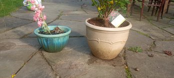 Two Charming Vintage Ceramic Planters.