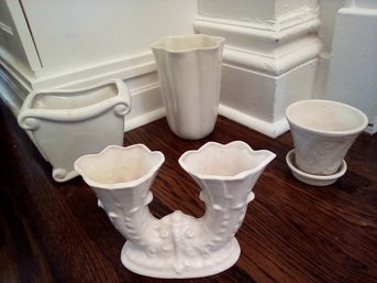 Four Piece Vintage Ceramic Vase Collection