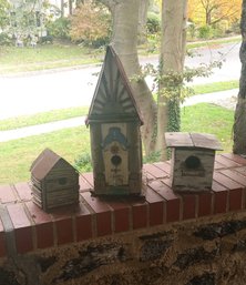 Charming Antique Hand Made Birdhouses