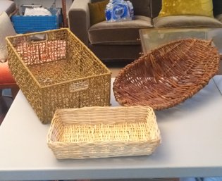 Three Great Hand Made Baskets.