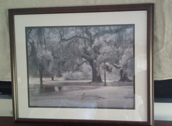 Lovely Vintage Print Of A Winter Scene Signed By The Artist