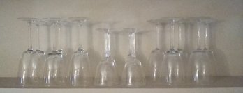 15 Piece Crystal Stemware -11 Larger Wine Glasses & 4 Smaller Ones With Different Stem Design