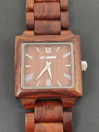 ALL REAL WOOD WE-WOOD MENS WRISTWATCH F13-185 IN GREAT WORKING CONDITION
