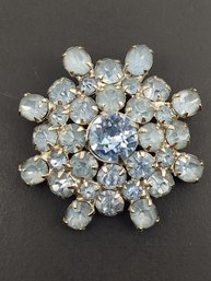 VINTAGE RHINESTONE FLOWER BROOCH