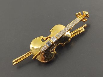 VINTAGE VIOLIN BROOCH