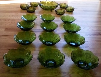 Green Glass Collection - 2 Sets