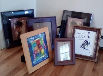 Six Wood Picture Frames In Various Styles Including New, Carved & Distressed Styles-A1