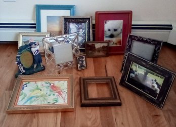 Twelve Picture Frames In Wood, Metal, Glass & Composite Materials   - D1