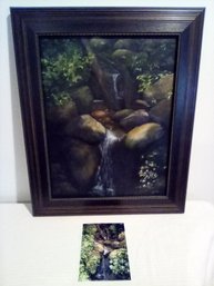 Beautiful Oil On Canvas Wood Framed Image Painted From Photo  - Signed By Cici -  P11