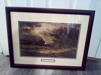 Lovely Framed Print Entitled A Passing Shower By George Innes 1825-1894  -  P13