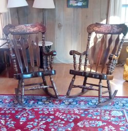 Great Pair Of Vintage Rocking Chairs