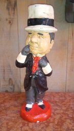 Charming Vintage W. C. Fields- A Fun Memory - Statue Of This Famous Funny Man - Made Of Cement 25 Inches Tall