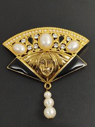 VINTAGE SIGNED BEREBI VICTORIAN REVIVAL ART NOUVEAU BROOCH