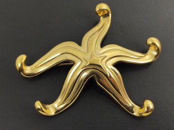 VINTAGE HIGH END DESIGNER GIVENCHY STARFISH BROOCH