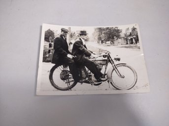 Early Harley Davidson Motorcycle Photograph