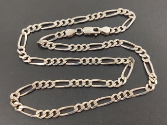 VINTAGE STERLING SILVER 5mm FIGAROA LINK CHAIN NECKLACE