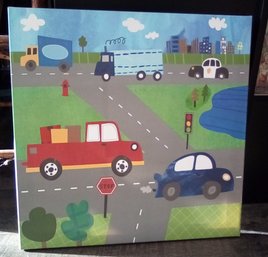 Oopsy Daisy Fine Art For Kids - Transportation - Busy Roads - Printed Canvas - Artist Grainger RC/WA-D