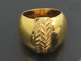 GOLD OVER STERLING SILVER WHEAT DESIGN RING