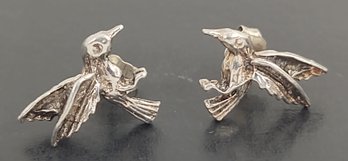 PETITE STERLING SILVER HUMMINGBIRD STUD EARRINGS