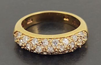 GOLD OVER STERLING SILVER CZ RING