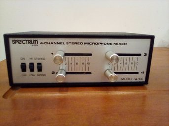 Spectrum By Arista 4- Channel Dual Pmpedance Stereo/mono Mixer SA/60 New In Box