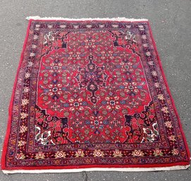 Lovely Vintage Hand Knotted 100 Wool Rug Made In Iran - Beautiful Colors And Patterns PD / CAVB
