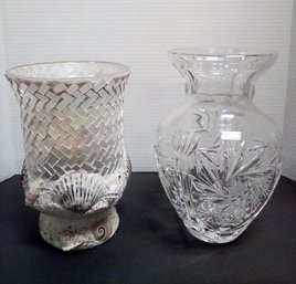 Crystal Vase & Decorative Mosaic Candle Holder Are Lovely Pieces For Your Spaces 212/B3